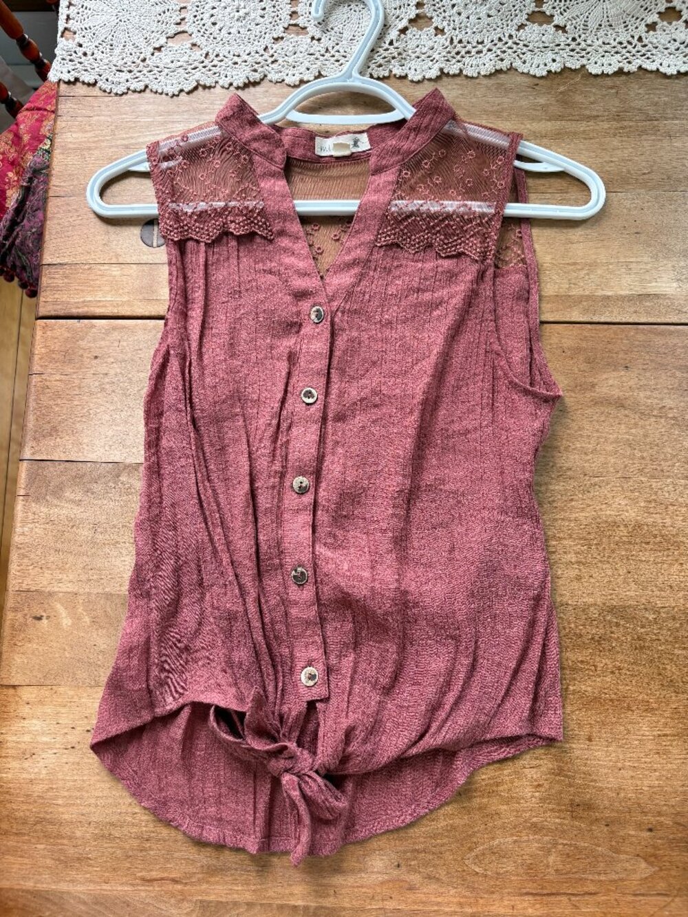 Mine pink button up blouse